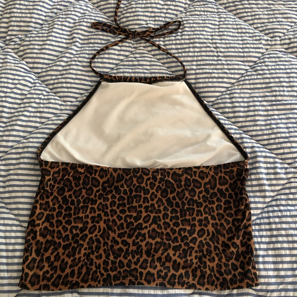 Kortni Jeane XL Hangtag Cheetah Halter Top GUC - Picture 3 of 5